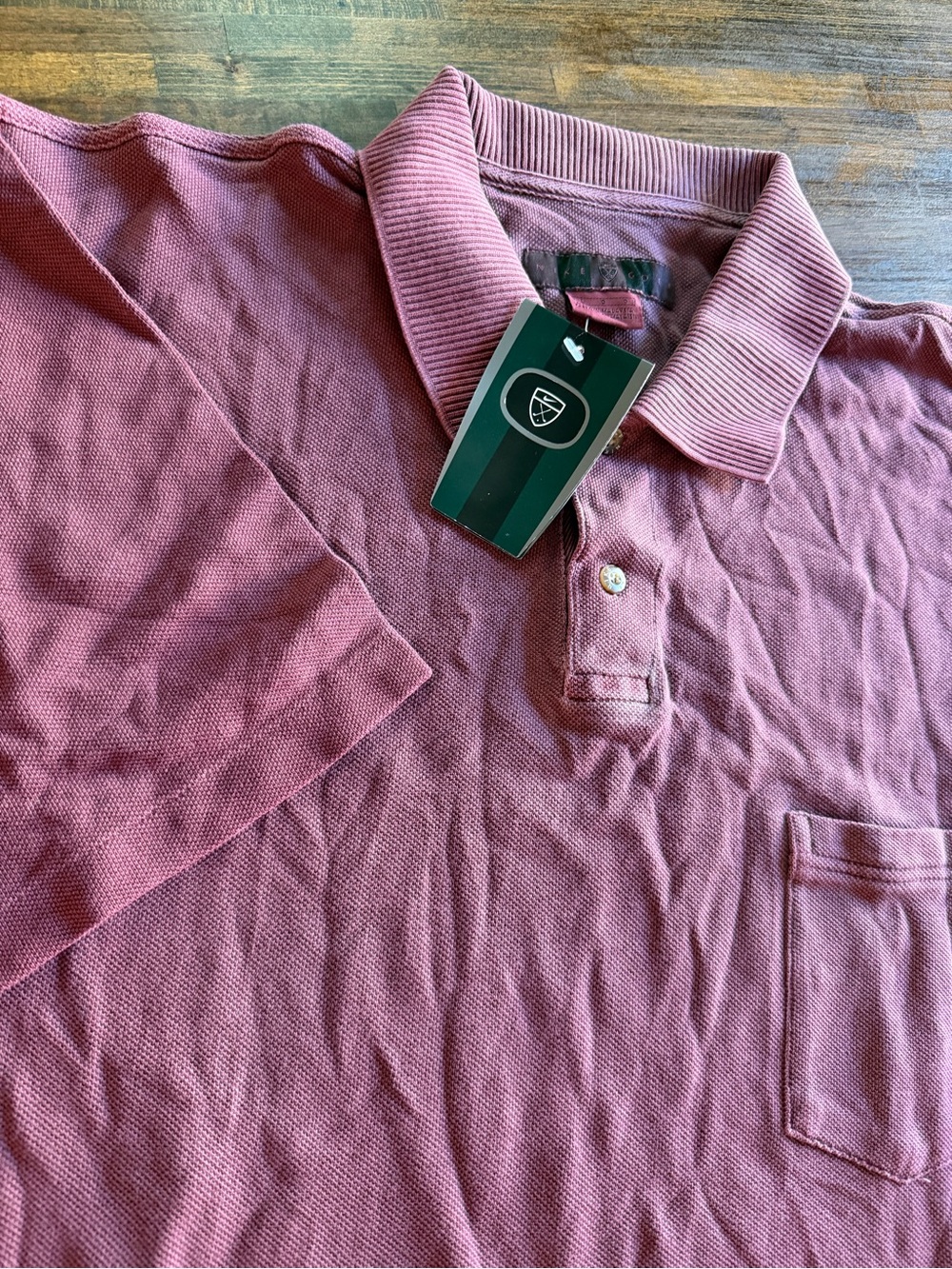 Vintage Nike Golf Polo Mens Large Maroon Burgundy Red 90’s Block Tag 163027 NWT